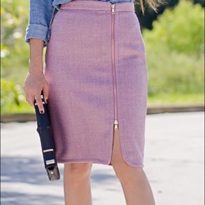 J. Crew Wool Zip Pencil Skirt